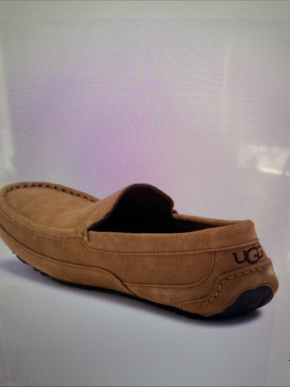 NWT UGG Alder Faux Shearing Lined Men's Suede Slip-On Loafer in Chestnut